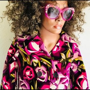 MISSONI For Target Collectible Floral Velvet COAT Large